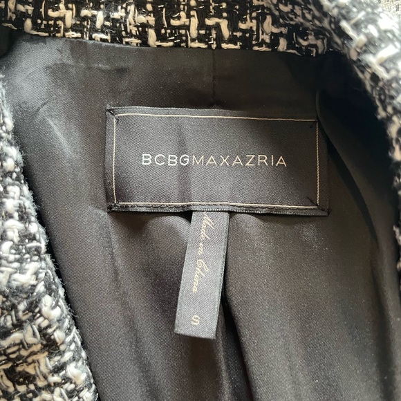 BCBG Maxazria- SZ S Tweed Black Blazer - Picture 9 of 9